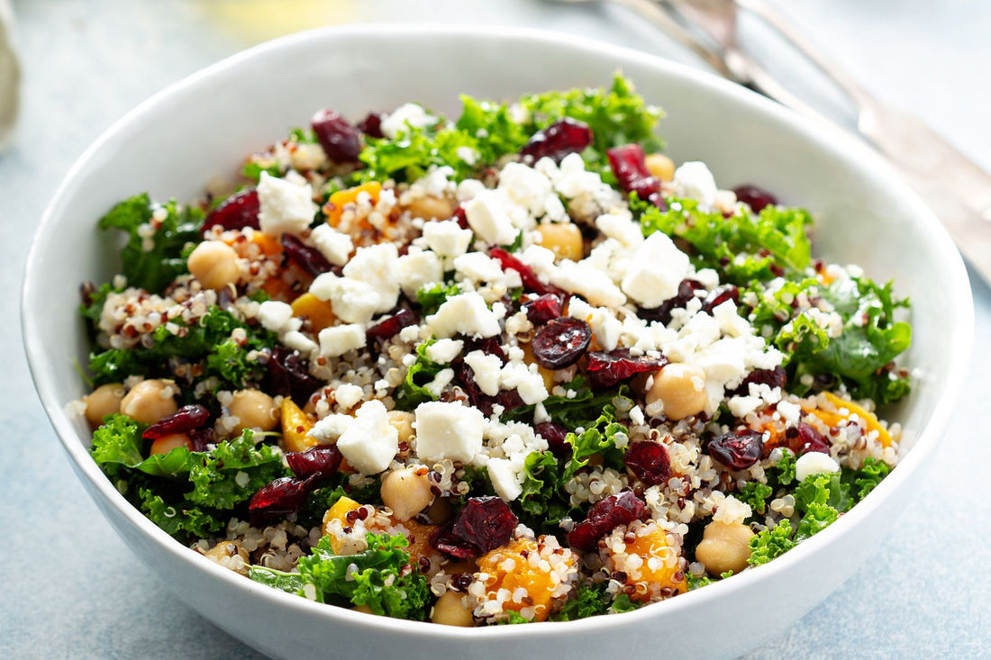 Hemp Seed Oil and Roasted Vegetable Quinoa Salad