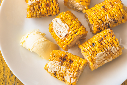 Grilled Corn with Hemp & Lime Butter