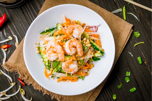 Vietnamese Hemp Noodle Salad with Prawns