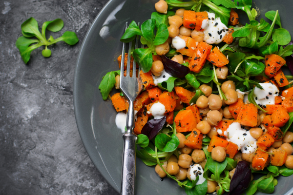 Roasted Pumpkin & Hemp Seed Oil Salad