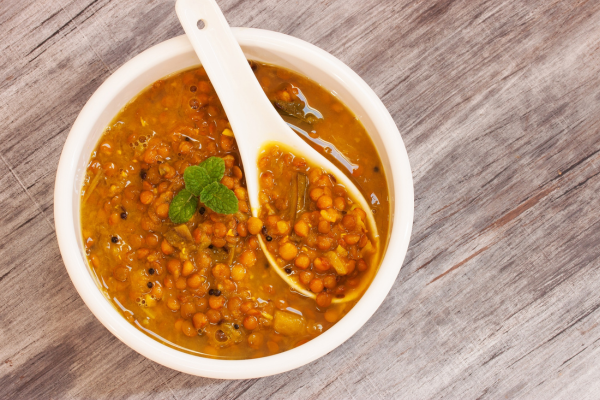 Turmeric-Spiced Lentil & Veggie Soup