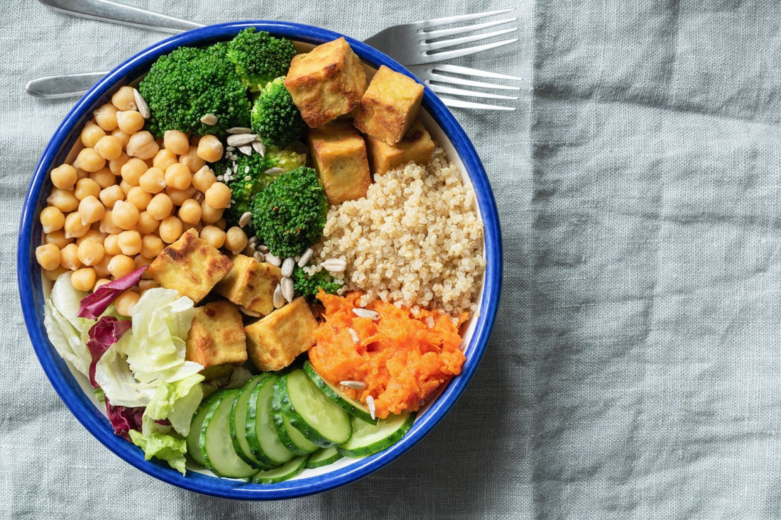 Winter Greens & Quinoa Salad with Hemp Oil Dressing