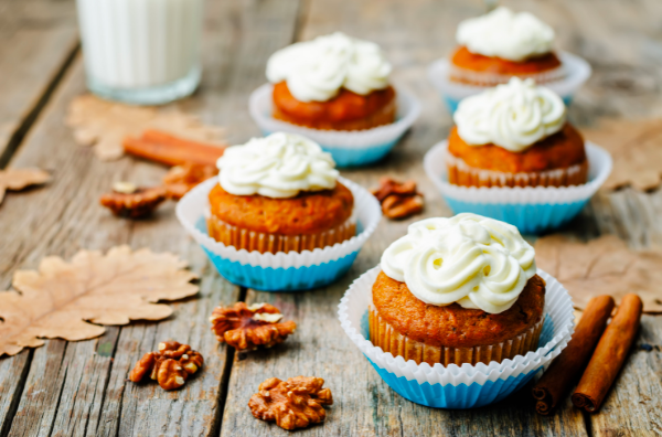 Hemp Seed Oil Carrot Cake Cupcakes