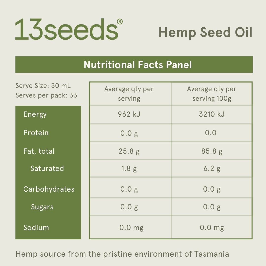 13 Seeds Hemp Farm Hemp Seed Oil Hemp Seed Oil 250ml